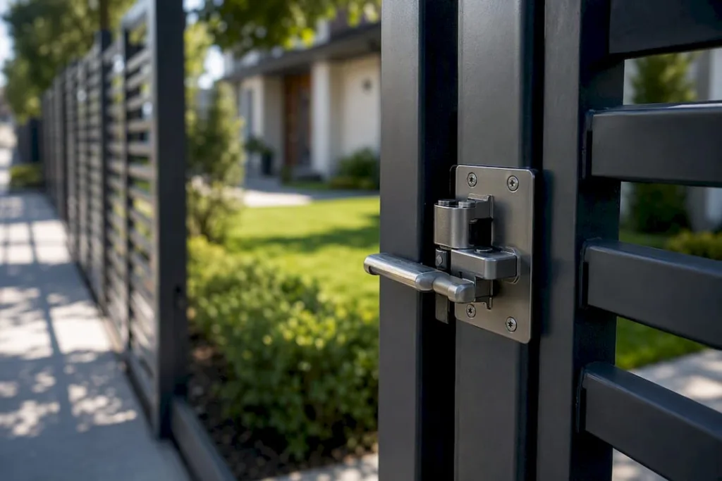 Modern security gate locking mechanism